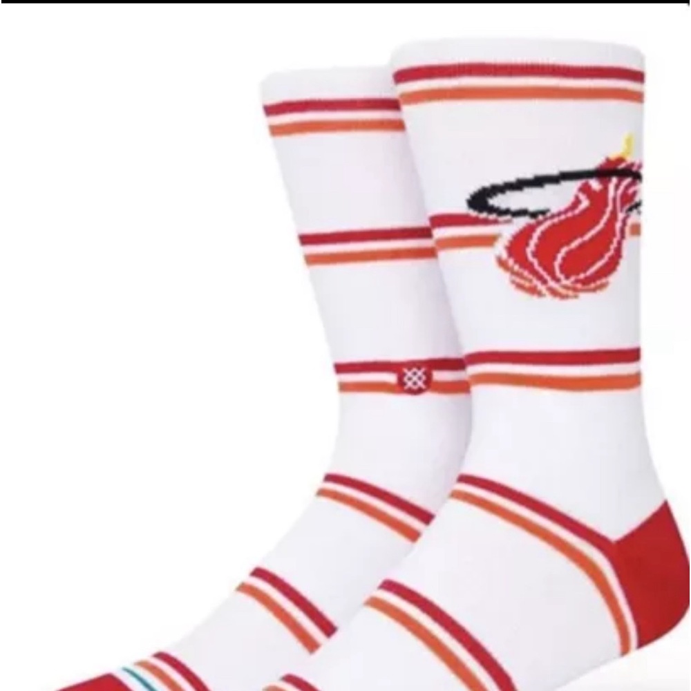 Miami Heat Stance NBA HWC Hardwood Classics Crew Socks Large Men 9-13